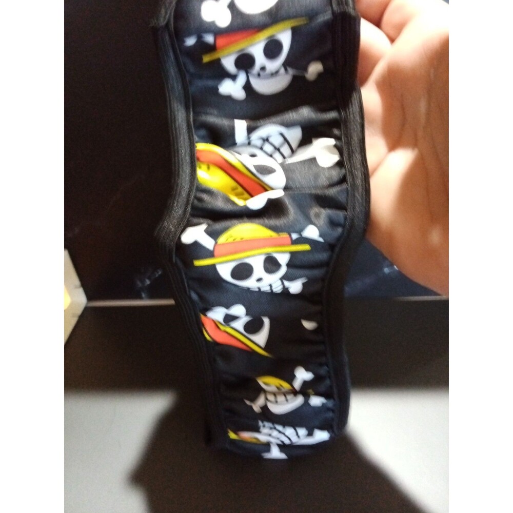 Skeleton Pirate Crew Steering Wheel Cover Wearing yellow Hat and Holding...